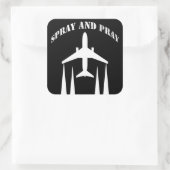 Sticker Carré spray-and-pray chemtrails (Sac)