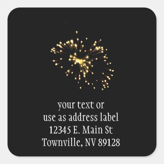 Sticker Carré Spray Fireworks (Devant)