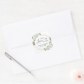 Sticker Carré Spread Love Geometric Eucalyptus Mariage Sanitizer (Enveloppe)