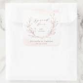 Sticker Carré Spread Love Rose or simple couronne botanique (Sac)