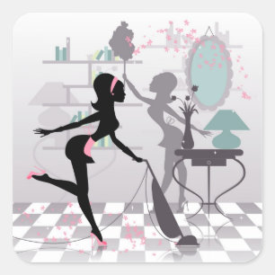 Sticker Carré Spring Cleaning