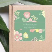 Sticker Carré Spring Nature Floral Boho Business