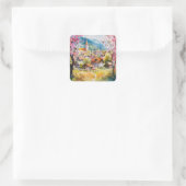 Sticker Carré Spring Village (Sac)