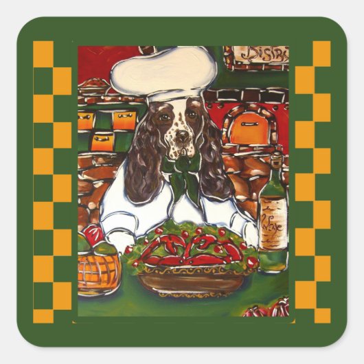 STICKER CARRÉ SPRINGER ANGLAIS  (Devant)