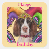 STICKER CARRÉ SPRINGER SPANIEL ANGLAIS  (Devant)