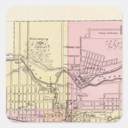 Sticker Carré Springfield, Ohio (Devant)