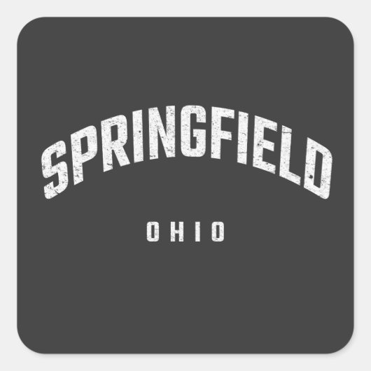 Sticker Carré Springfield Ohio OH (Devant)