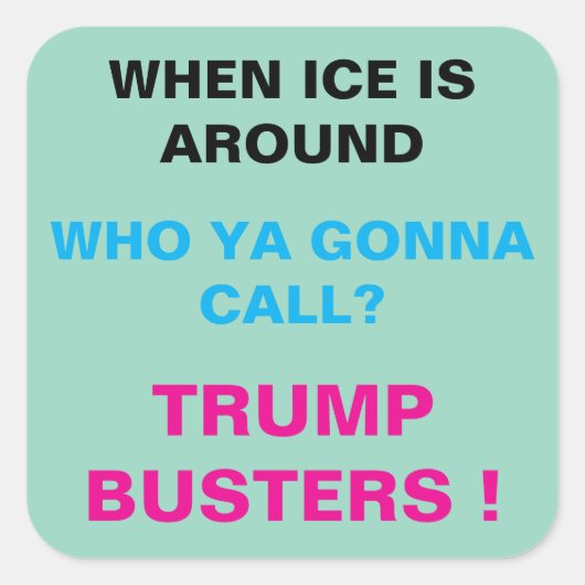 Sticker Carré Square Stickers, sheet of six 3 inch stickeSticker (Devant)