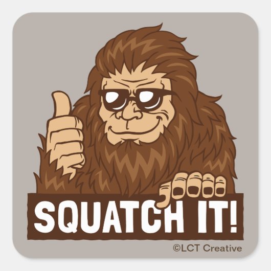 Sticker Carré Squatch (Devant)