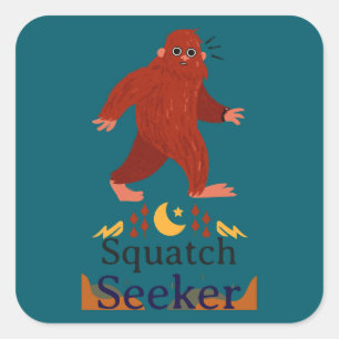 Sticker Carré Squatch Seeker gros pied