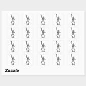 Sticker Carré Squelette (Feuille)