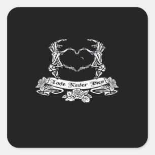Sticker Carré Squelette Conception manuelle