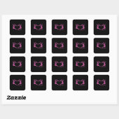 Sticker Carré Squelette insensible mains Classique (Feuille)