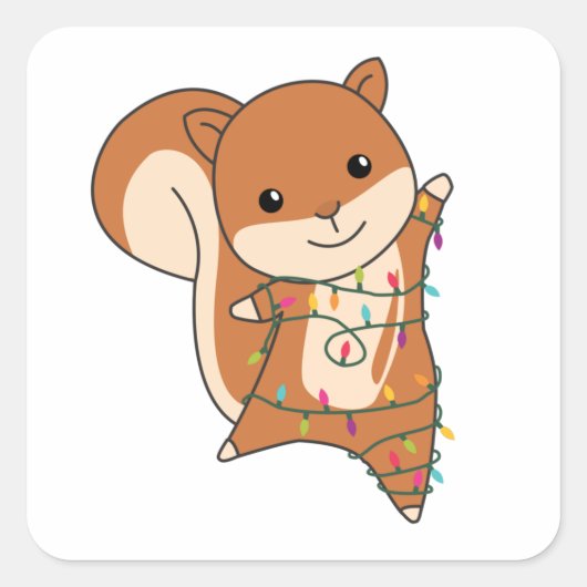 Sticker Carré Squirl Winter Animals (Devant)