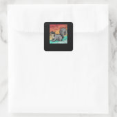 Sticker Carré Squirrel Retro (Sac)
