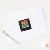 Sticker Carré Squirrel Retro (Enveloppe)