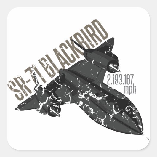 Sticker Carré SR 71 Blackbird (Devant)