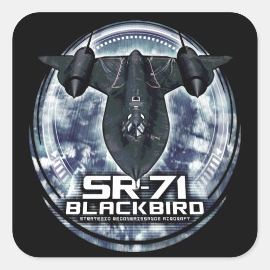 Sticker Carré SR-71 Blackbird (Devant)