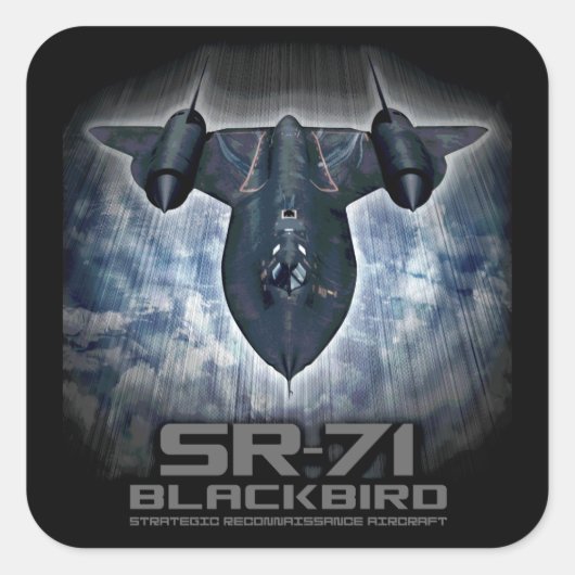 Sticker Carré SR-71 Blackbird (Devant)
