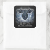 Sticker Carré SR-71 Blackbird (Sac)