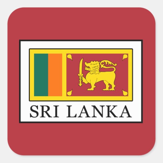 Sticker Carré Sri Lanka (Devant)