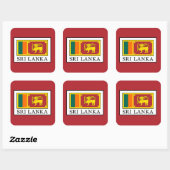 Sticker Carré Sri Lanka (Feuille)