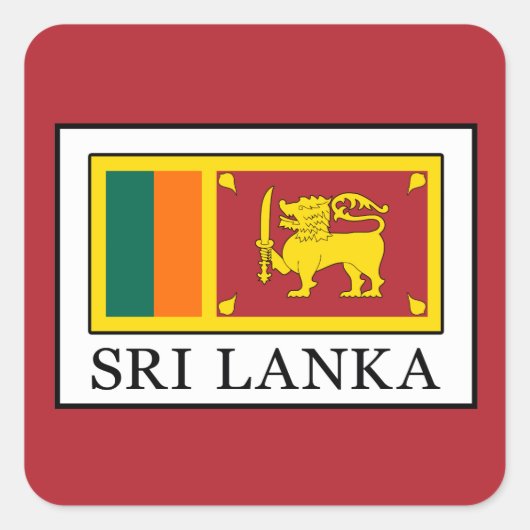 Sticker Carré Sri Lanka (Devant)