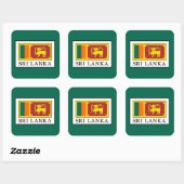 Sticker Carré Sri Lanka (Feuille)