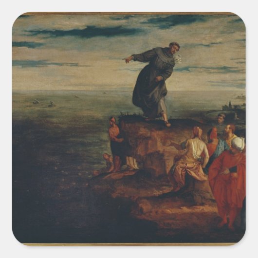 Sticker Carré St. Anthony Preaching to the Fish, c.1580 (Devant)