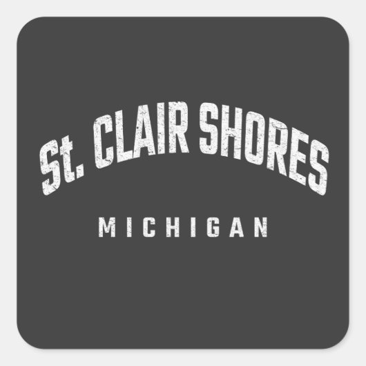 Sticker Carré St. Clair Shores Michigan MI (Devant)
