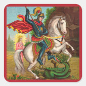 Sticker Carré St. George Secourt la princesse (Devant)