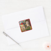 Sticker Carré St. George Secourt la princesse (Enveloppe)