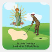 Sticker Carré St. Jude Thaddeus et Duffer frappée de panique (Devant)