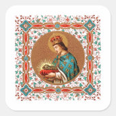 Sticker Carré St. Louis IX avec frontière Rinceau (BK 065) (Devant)