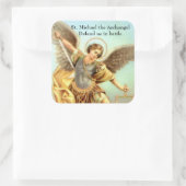 Sticker Carré St. Michael l'Archange Armure d'épée (Sac)
