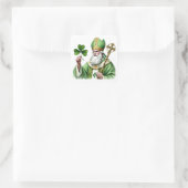 Sticker Carré St. Patrick Green Shamrock Religieux (Sac)