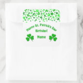 Sticker Carré St Patrick's Day Birthday Green Shamrocks Confetti (Sac)