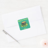 Sticker Carré St. Patrick's Day Pot of Gold Green (Enveloppe)