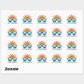 Sticker Carré St. Pete Beach Floride Lunettes de soleil (Feuille)