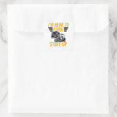 Sticker Carré Stacker Driver Forklift Driver Stacker Dit : (Sac)