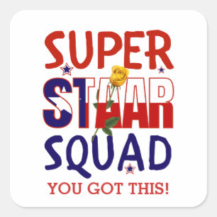 Sticker Carré Stade Texas Test Day Teacher Motivational