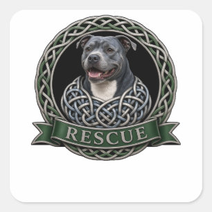 Sticker Carré Staffy Nœud Celtique