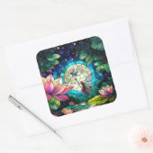 Sticker Carré Stained Glass Little Fairy With Dragonfly (Enveloppe)