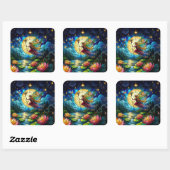Sticker Carré Stained Glass Moonlight Flight Fairy  (Feuille)