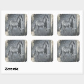 Sticker Carré Stallion noir (Feuille)