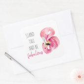 Sticker Carré Stand Exotique Moderne Haut Et Être Fabuleux Flama (Enveloppe)