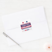 Sticker Carré Stand with Trump~2024~MAGA (Enveloppe)