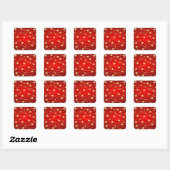 Sticker Carré Star Adored Ruby Motif rouge (Feuille)