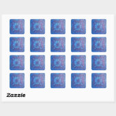 Sticker Carré STAR DU MATIN, bleu, violet (Feuille)