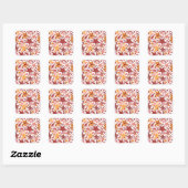 Sticker Carré Starfish Shells : Motif scandinave (Feuille)